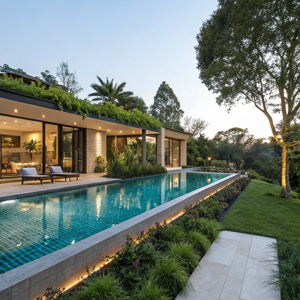 Piscine à débordement